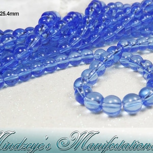 Sky Blue Transparent Glass Beads 6mm  (5D1)