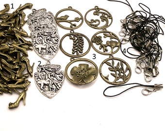 Choice! Bronze or Silver Charms or Pendants Etc... 13-67.5mm  (6D2)