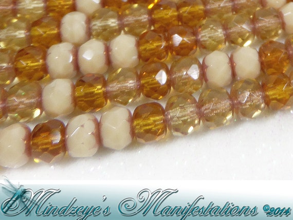 Jewellery Making Czech 6mm Firepolish Matte Sand Faceted Round Beads x25