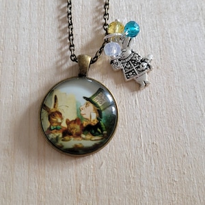 White Rabbit &quot;Alice in Wonderland&quot; Charm Necklace