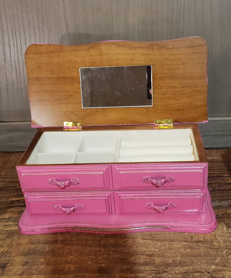 Wooden Jewelry Box Dollhouse Furniture Doll Chest Etsy