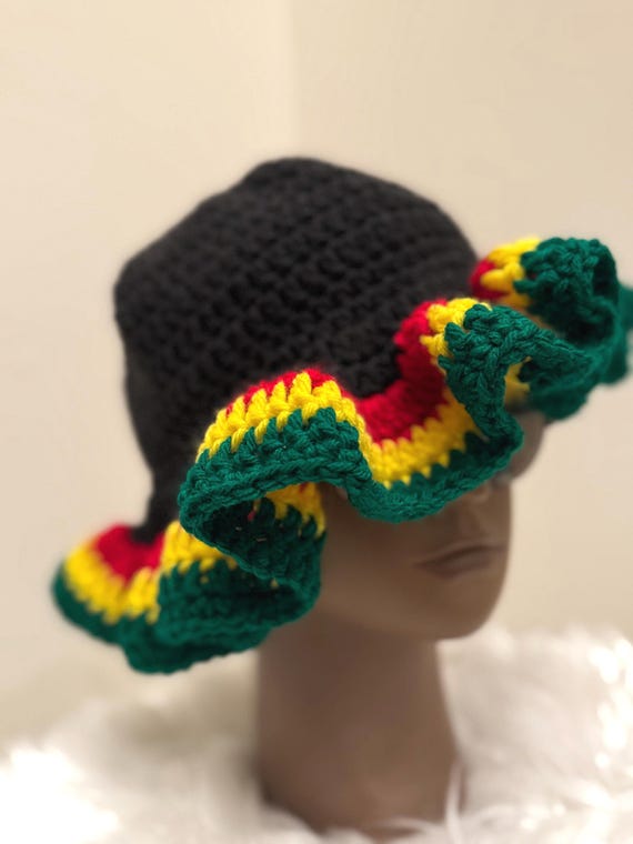 Heritage-inspired Crochet Ruffle Bucket Hat – Pan-african 