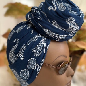 Ship Quickly Soft Stretchy Head-wrap, Chemo Headwrap,  Jersey Knit Turban Made in USA.