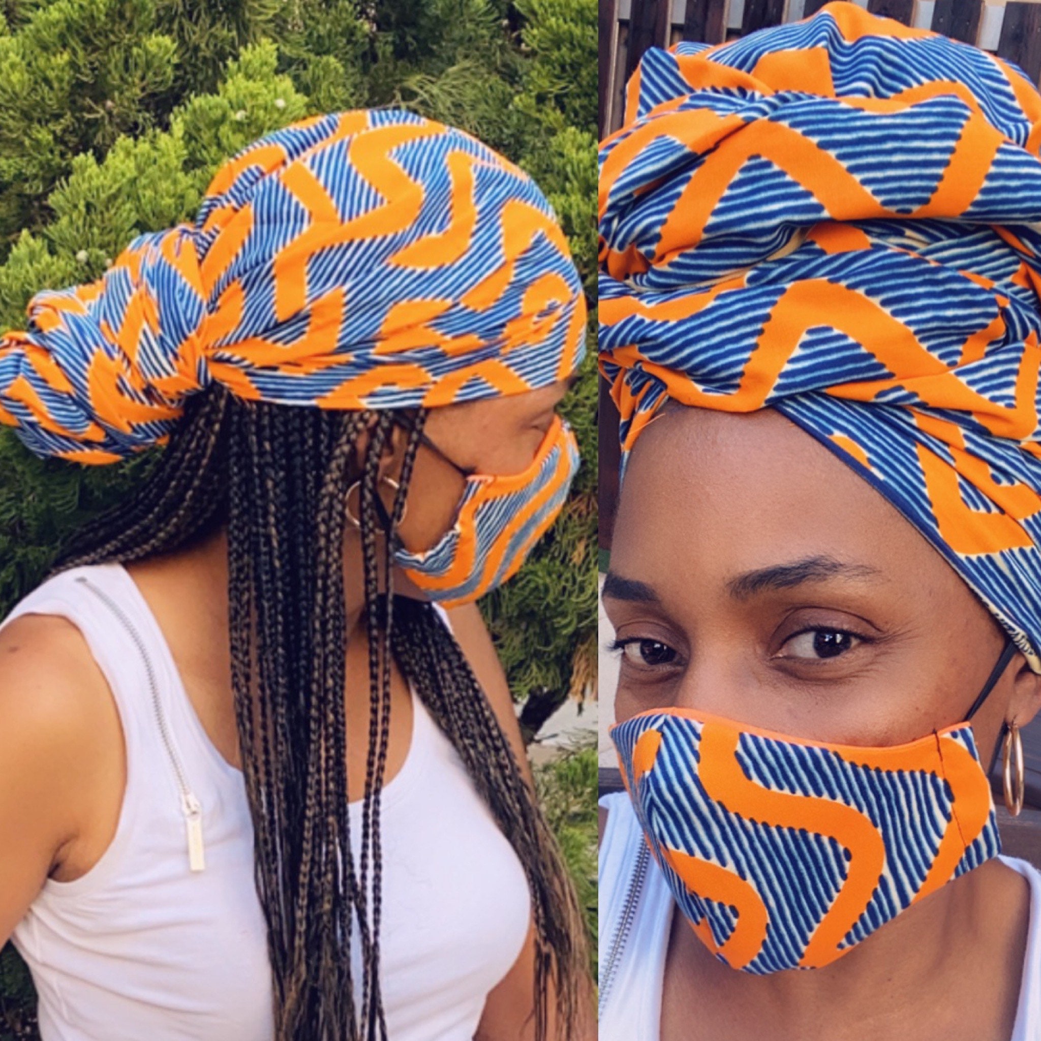 Headwrap and Mask Sets - Etsy