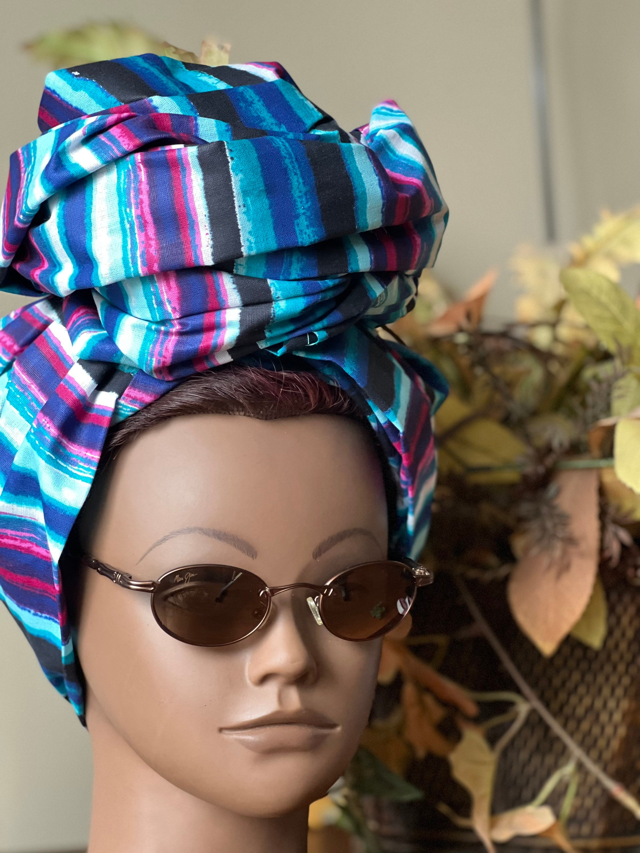 Multi-Colored Head-wrap, Hair Accessories, Headscarf, 100% Cotton, Gifts for Her, Gift Ideas, Ship Quickly