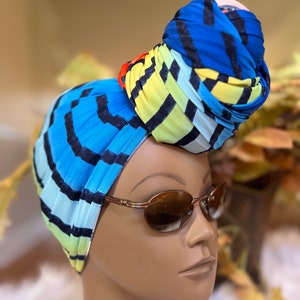Ship Quickly Soft Stretchy Head-wrap, Chemo Headwrap, Stretchy  Headwrap, Red Blue Headwrap, Gifts,  Made in USA.