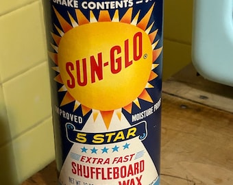 vintage sun glo shuffleboard wax nos