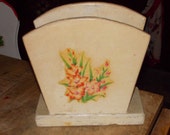 antique farmhouse wood napkin holder