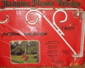 vintage wrought iron swivel hanging planter bracket hanger