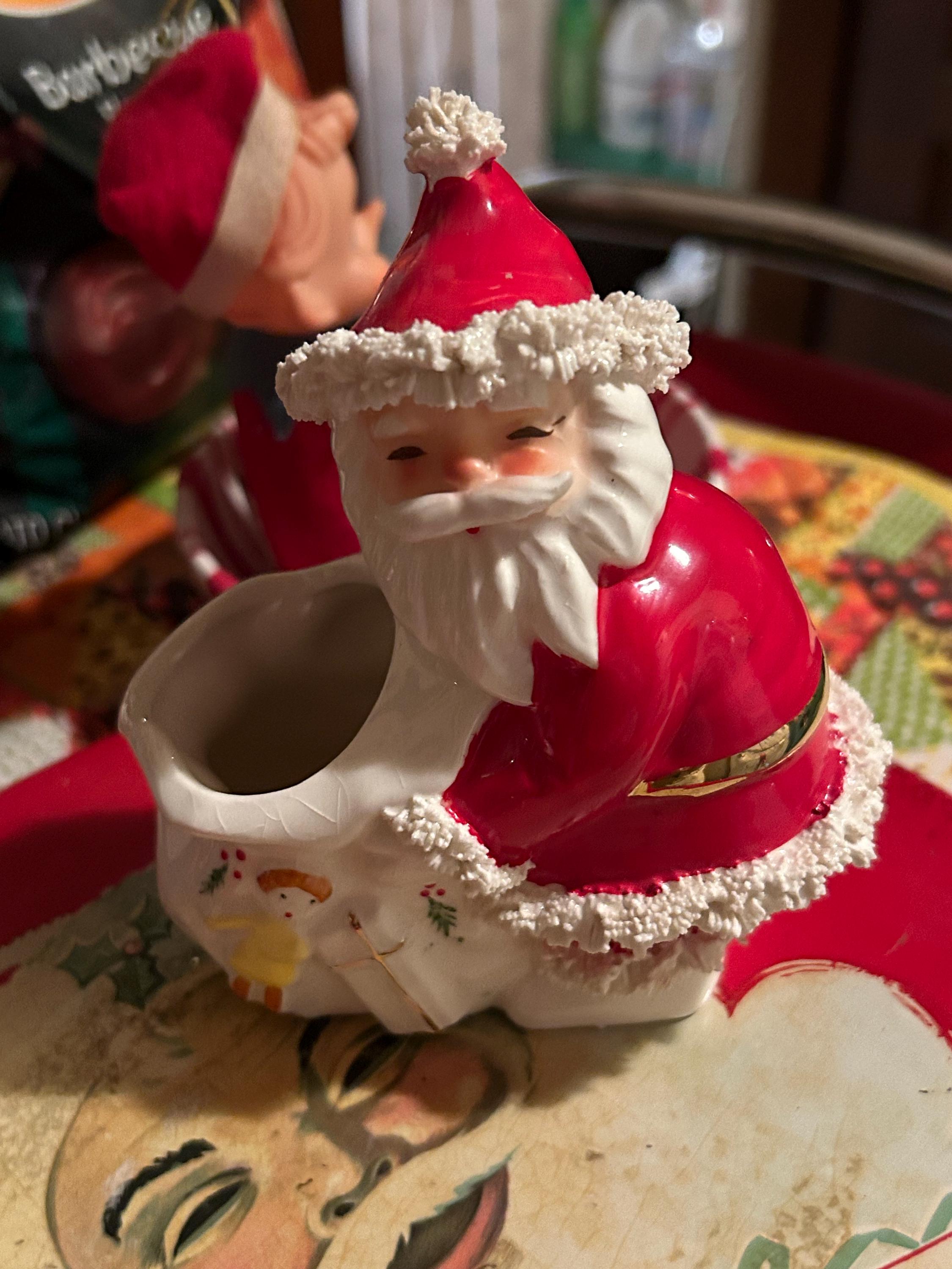 【USA】ヴィンテージ ホワイトコート サンタクロース置き物 ヴィンテージミニサンタオブジェ｜クリスマス雑貨の通販