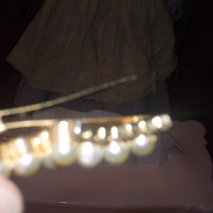 vintage pearl rhinestone barrette hair clip image 4