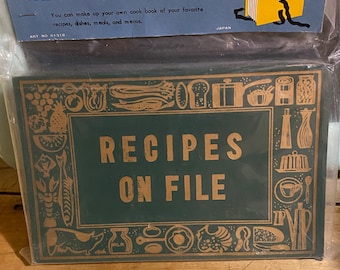 vintage accordion recipe file book new old stock