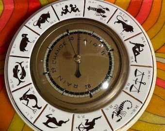 vintage porcelain zodiac barometer