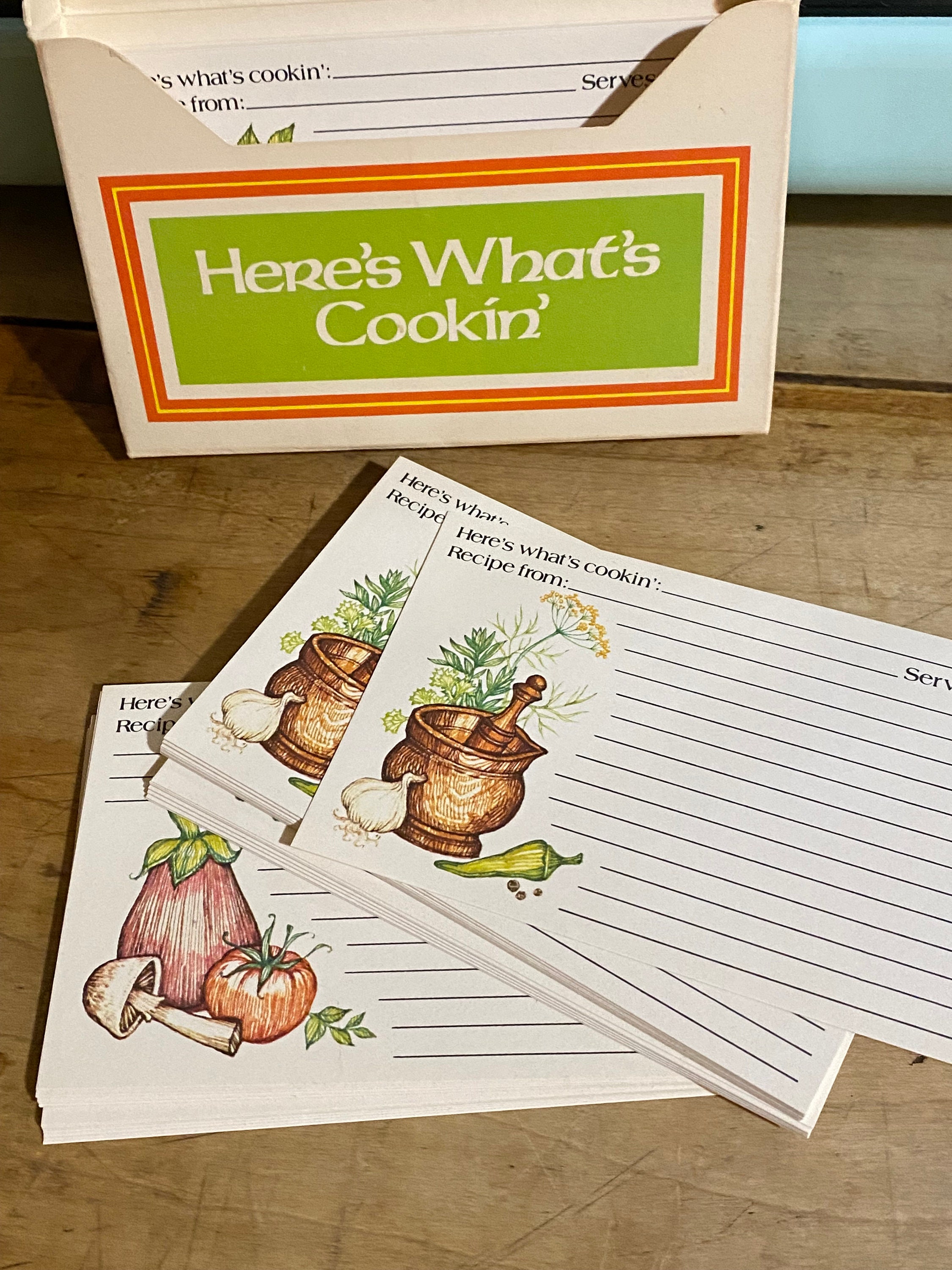 紙モノ ビンテージ レシピカードセット】 紙モノ ビンテージ レシピ