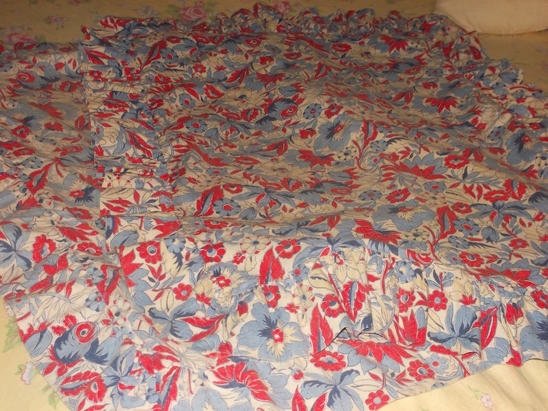 vintage flour feed sack floral pillow shams