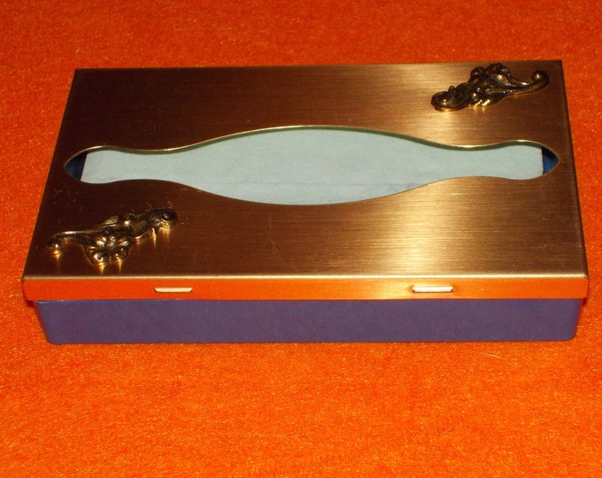 Vintage Art Deco Metal Pocket Kleenex Holder Etsy