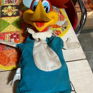 vintage mattel woody woodpecker pull string talking puppet