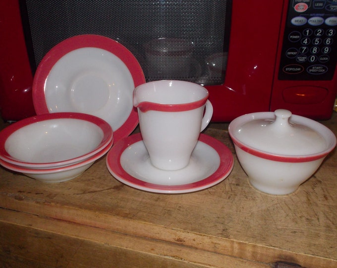 Vintage Pyrex Creamer Sugar Dish Set Etsy