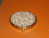 vintage k k jeweled compact