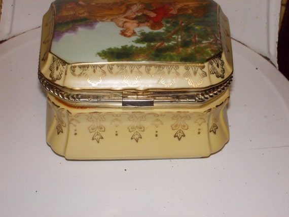 vintage victorian ardalt china trinket jewelry box - image 4