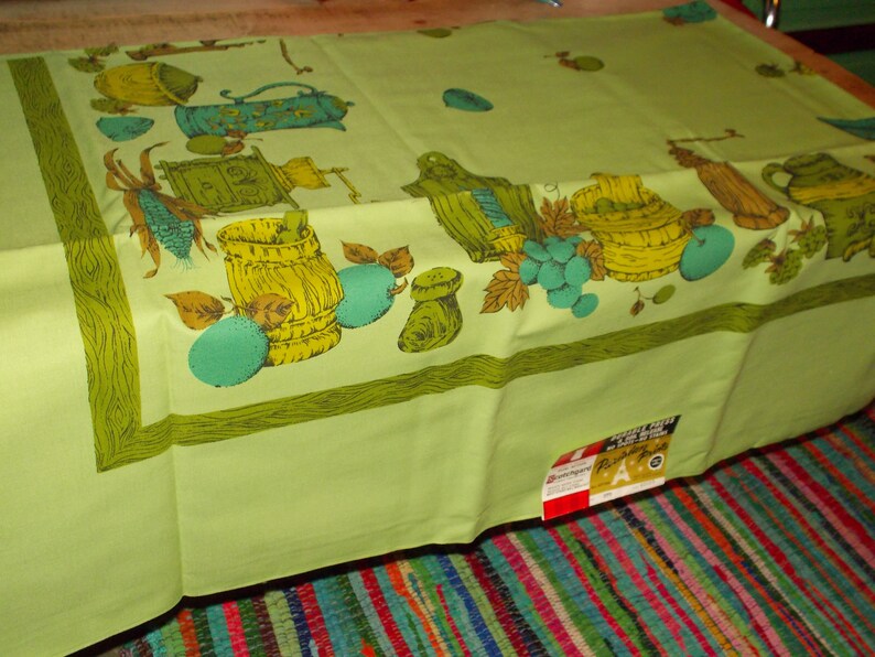 Vintage nuevo verde accesorios de cocina diseño mantel | Etsy