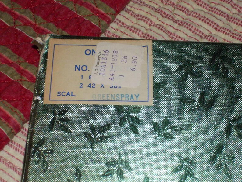 vintage JC Penney/'s green sheet pillowcase set