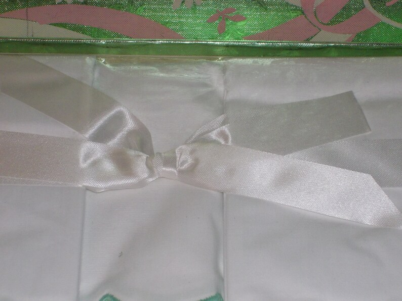 vintage JC Penney/'s green sheet pillowcase set