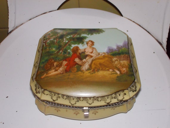 vintage victorian ardalt china trinket jewelry box - image 2