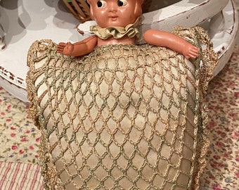 vintage pillow carnival doll