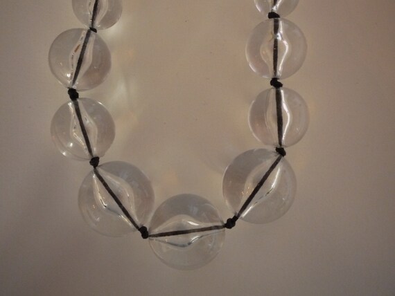 Vintage Clear Lucite Pools of Light Knotted Large… - image 5