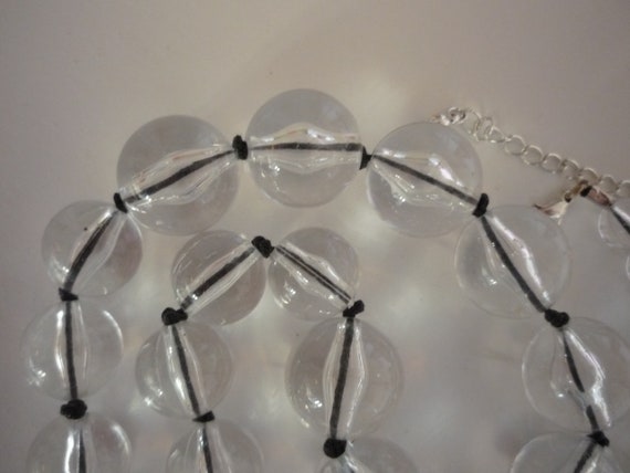 Vintage Clear Lucite Pools of Light Knotted Gradu… - image 2