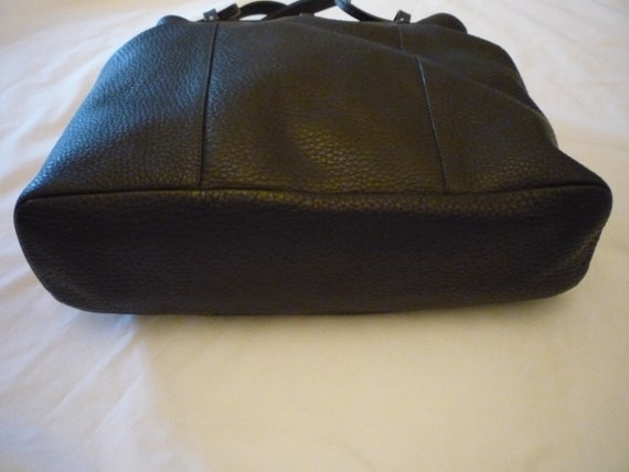 Vintage Hogan Chocolate Brown Pebbled Leather Lar… - image 5