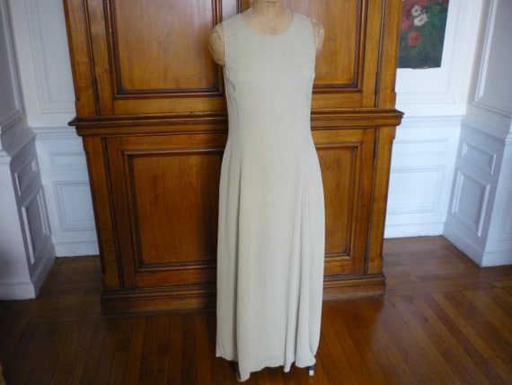 Vintage Calvin Klein Collection Beige/Cream Rayon… - image 5