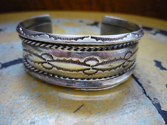 Native American One Of The Best Vintage Ingot Persin Turquoise Hand Tooled Bracelet Old Native American One Of The Best Vintage Ingot Persin Turquoise Hand Tooled Bracelet Old