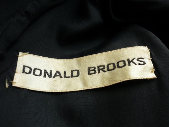 Stunning Vintage 1960 Donald Brooks Black Wool Wi… - image 9