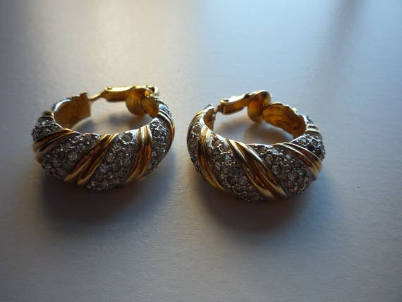 Vintage Marcel Boucher Pave Rhinestone Gold Plate… - image 5