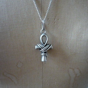Vintage Mexico Sterling Silver Maltese Cross Pendant Necklace