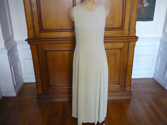 Vintage Calvin Klein Collection Beige/Cream Rayon… - image 1