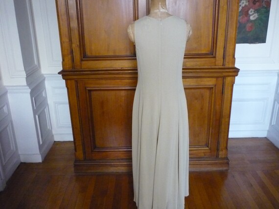 Vintage Calvin Klein Collection Beige/Cream Rayon… - image 3