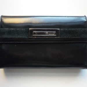 Monedero vintage de piel negra de Missoni Italia
