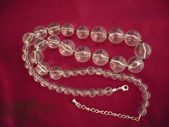 Vintage Clear Lucite Pools of Light Knotted Gradu… - image 1