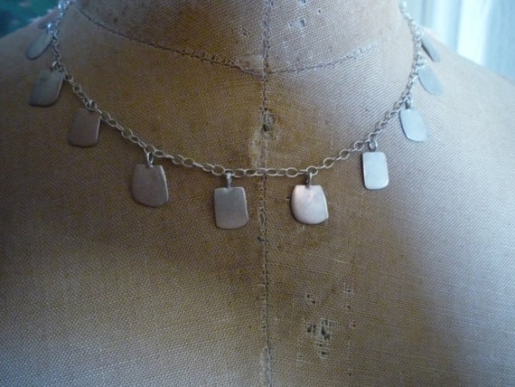 Vintage Me & Ro Delicate Sterling Silver Disc Toggle 16
