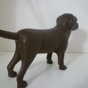 Cast Iron CHOCOLATE LAB Dog. Primitive Style Lab Dog. Doorstop...Bookends Or....... Upcycled Chocolate Lab . image 2