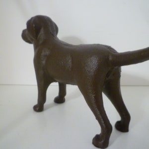 Cast Iron CHOCOLATE LAB Dog. Primitive Style Lab Dog. Doorstop...Bookends Or....... Upcycled Chocolate Lab . image 3