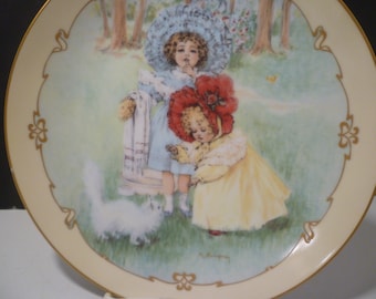 LITTLE LADIES PLATE. Maud Humphrey Bogart. "Kittys Bath". Collector Plate With Certificate.