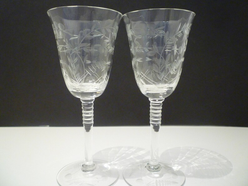 Fostoria Set of 2 CRYSTAL STEMWARE. Liqueurs / Cordials. Etsy