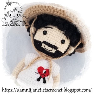 Benito Bad Bunny Plushie PDF Crochet Pattern in English Instant Download // Patron de Crochet en ESPAÑOL en PDF Descarga Instantánea image 5