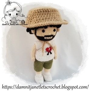 Benito Bad Bunny Plushie PDF Crochet Pattern in English Instant Download // Patron de Crochet en ESPAÑOL en PDF Descarga Instantánea image 2