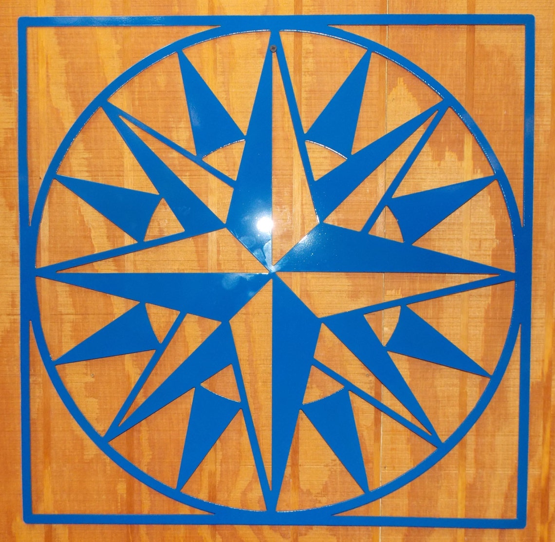 12 Mariner's Compass Metal Quilt Square Wall Hanging Etsy
