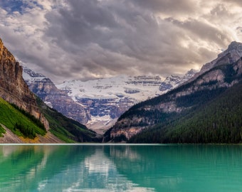 Lake Louise Sunset Print - Banff Park Landscape Photo